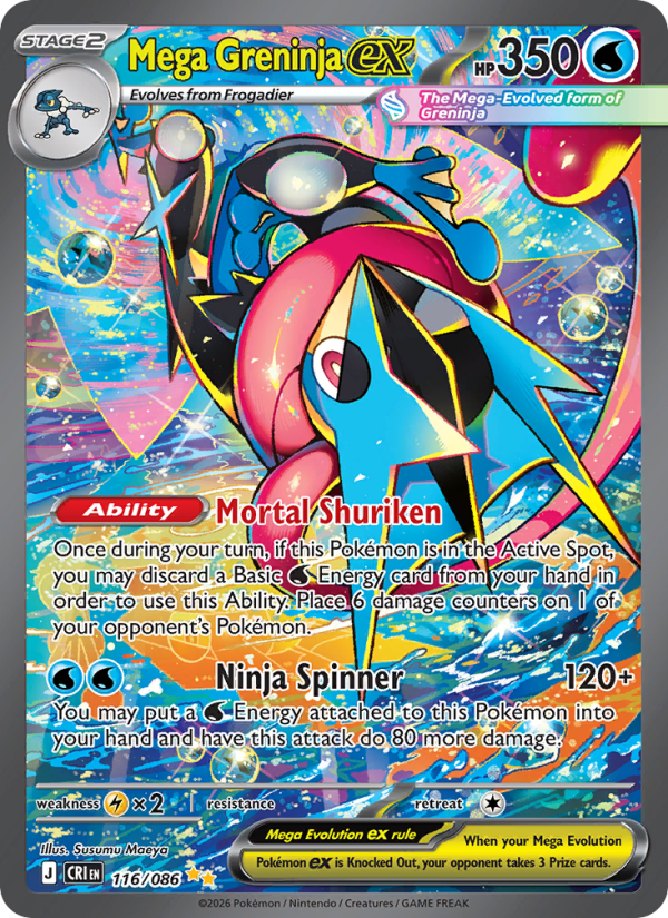 Mega Greninja ex - Pokémon TCG Card