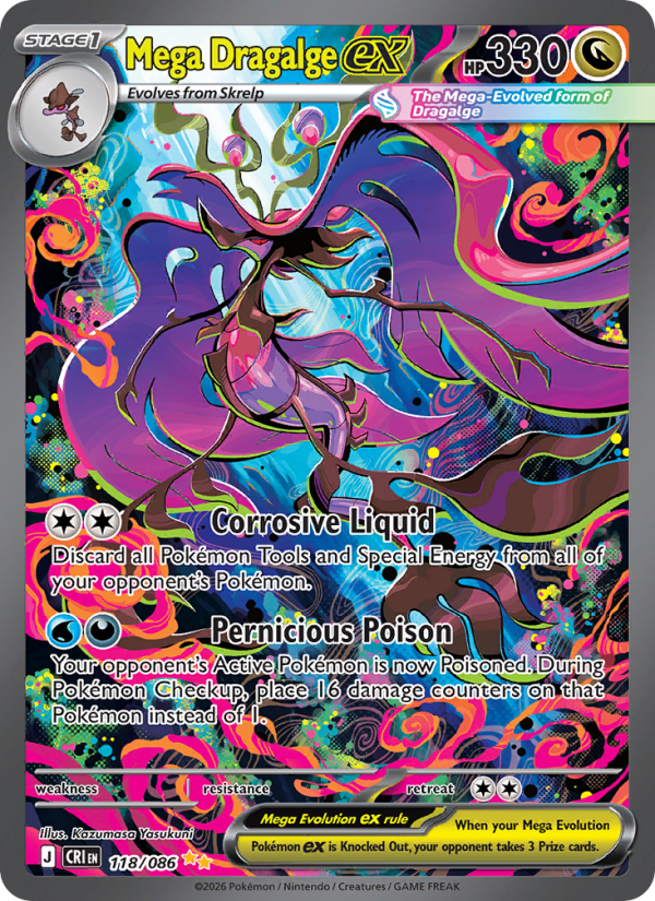 Mega Dragalge ex - Pokémon TCG Card