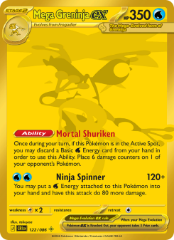Mega Greninja ex - pokemon TCG Card
