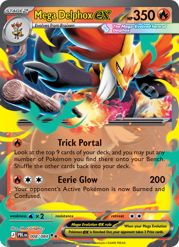 Mega Delphox ex - Pokémon TCG Card