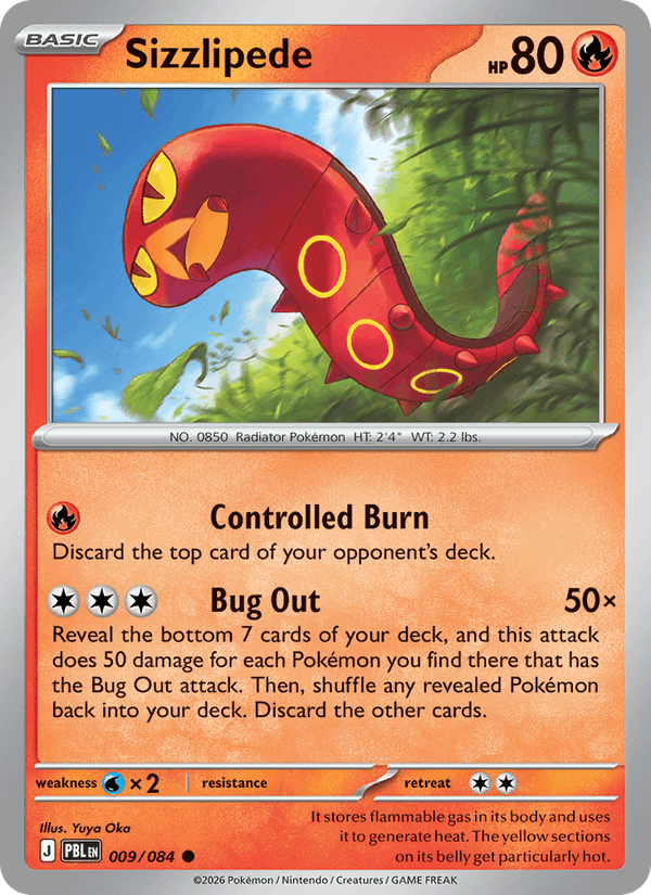 Sizzlipede - Pokémon TCG Card