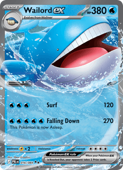 Wailord ex - pokemon TCG Card