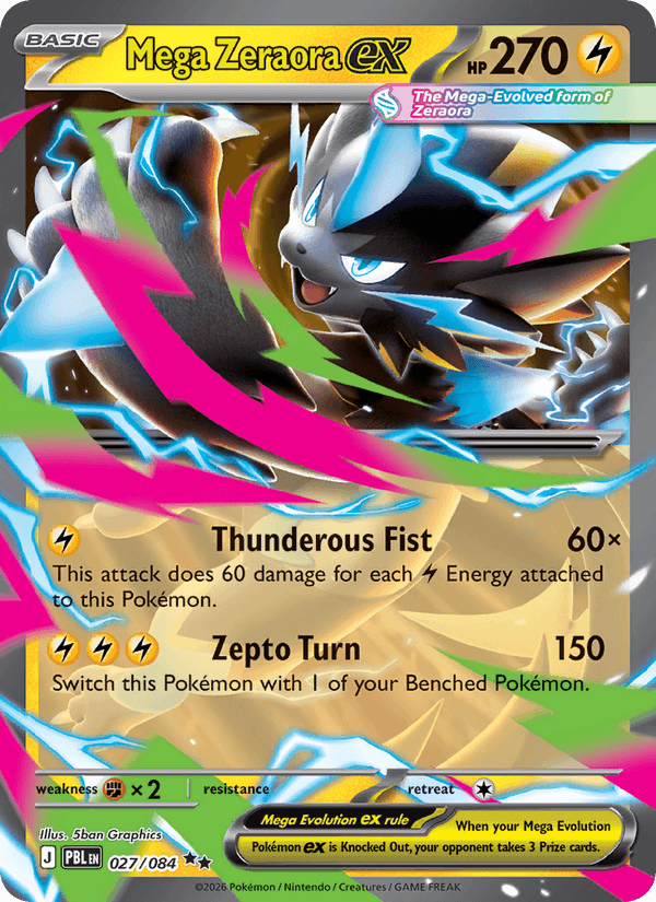 Mega Zeraora ex - Pokémon TCG Card
