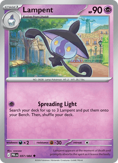 Lampent - pokemon TCG Card