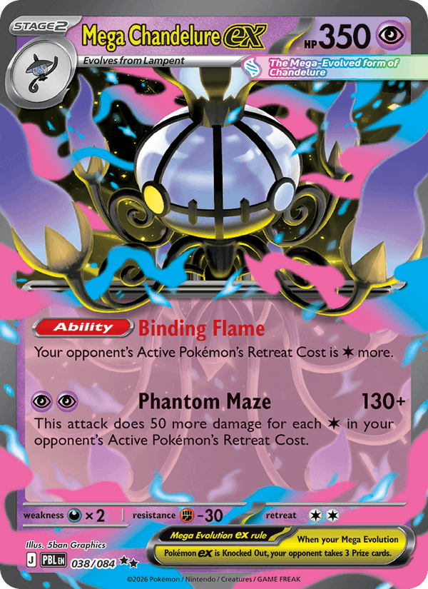 Mega Chandelure ex - Pokémon TCG Card