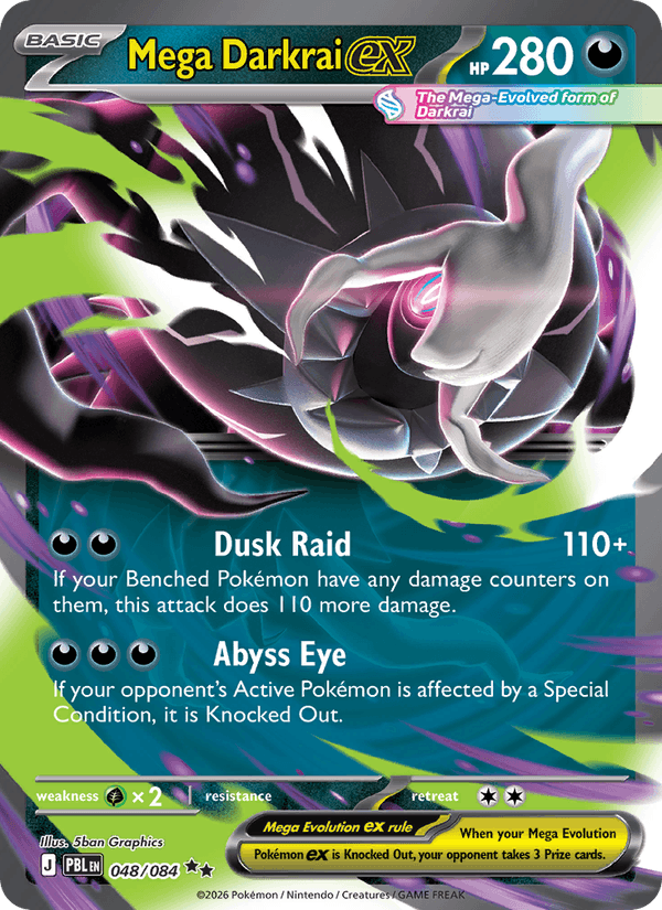 Mega Darkrai ex - Pokémon TCG Card