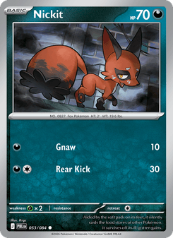 Nickit - pokemon TCG Card