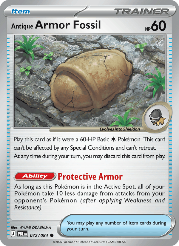 Antique Armor Fossil - Pokémon TCG Card