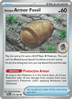 Antique Armor Fossil - pokemon TCG Card