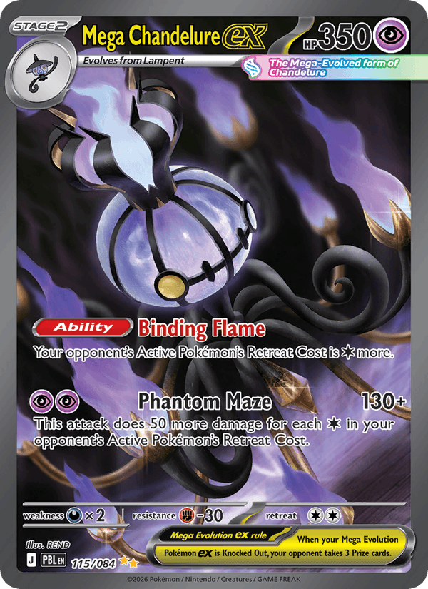 Mega Chandelure ex - Pokémon TCG Card