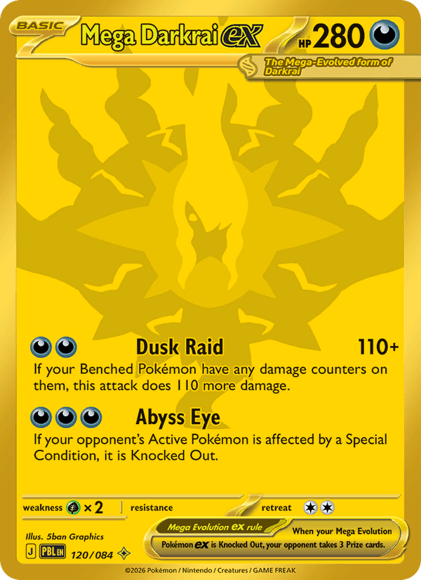 Mega Darkrai ex - Pokémon TCG Card