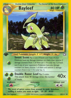 Bayleef - pokemon TCG Card