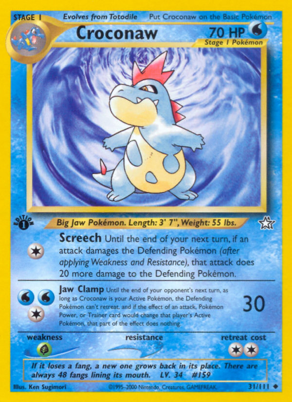 Croconaw - Pokémon TCG Card