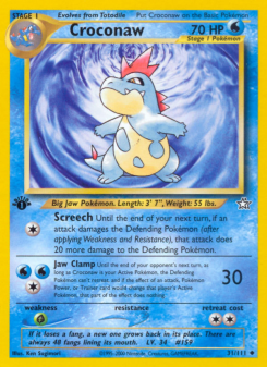 Croconaw - pokemon TCG Card