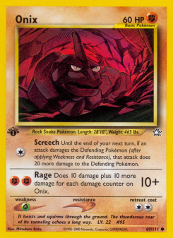 Onix - pokemon TCG Card