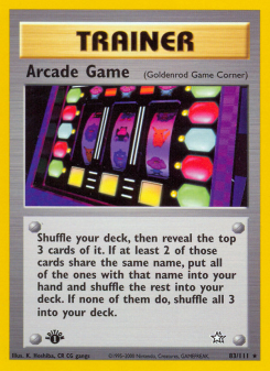 Arcade Game - pokemon TCG Card