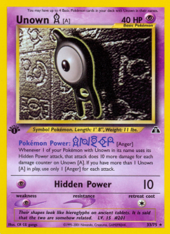 Unown [A] - pokemon TCG Card