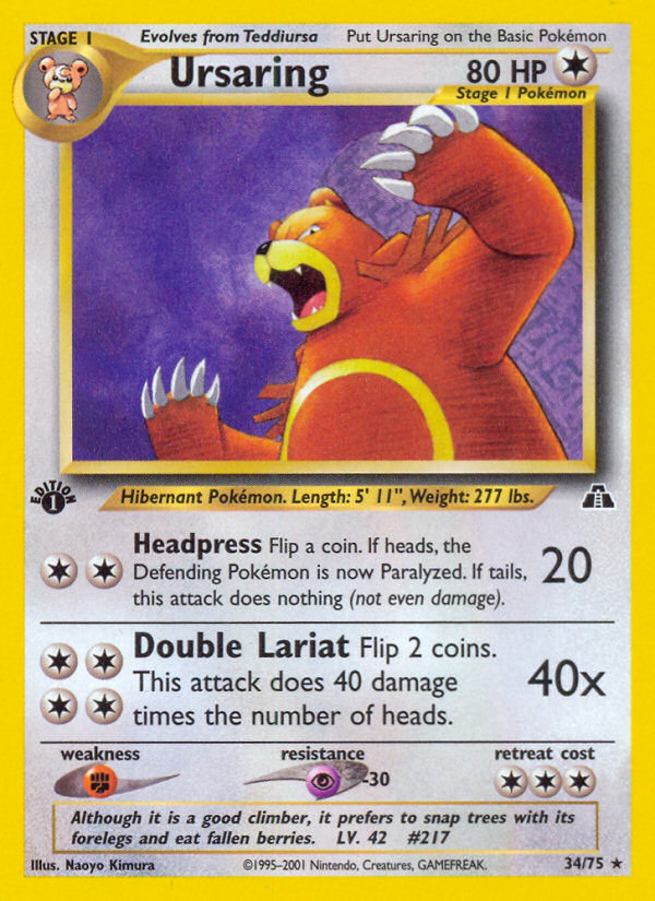 Ursaring - Pokémon TCG Card