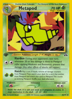 Metapod - pokemon TCG Card