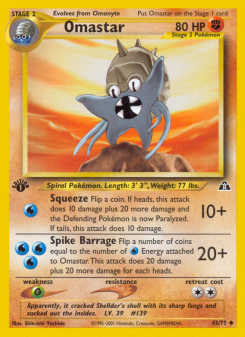 Omastar - pokemon TCG Card