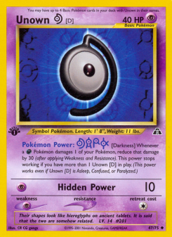 Unown [D] - pokemon TCG Card