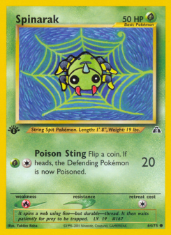 Spinarak - pokemon TCG Card