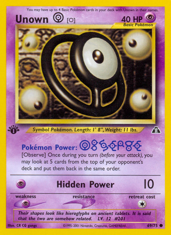 Unown [O] - Pokémon TCG Card