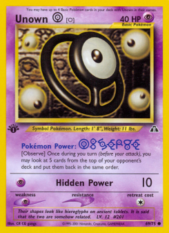 Unown [O] - pokemon TCG Card