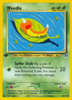 Weedle - pokemon TCG Card