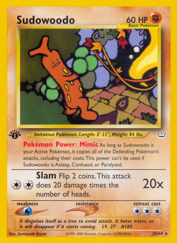 Sudowoodo - Pokémon TCG Card