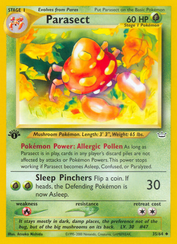 Parasect - Pokémon TCG Card