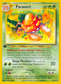 Parasect - pokemon TCG Card