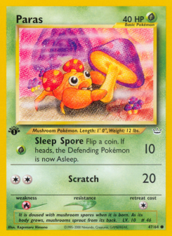 Paras - pokemon TCG Card
