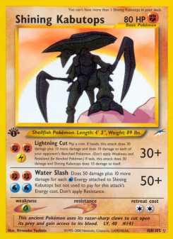Shining Kabutops - pokemon TCG Card