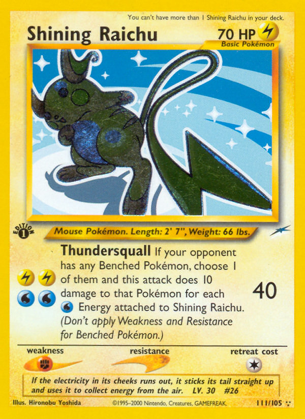 Shining Raichu - Pokémon TCG Card