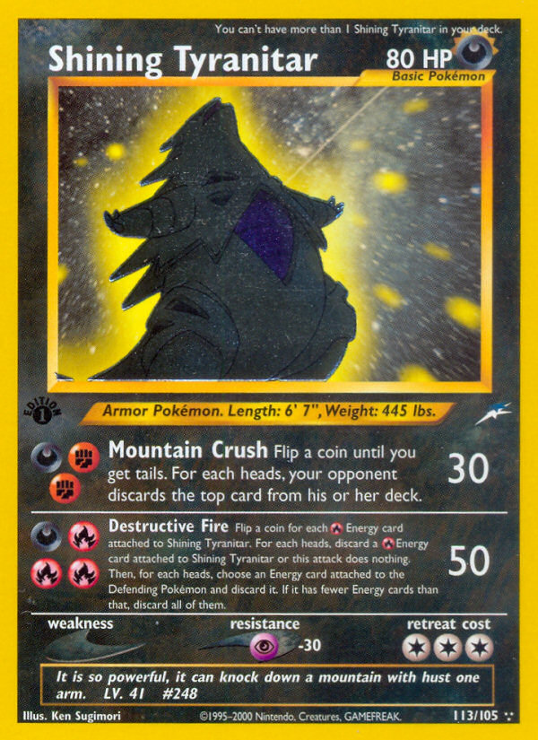 Shining Tyranitar - Pokémon TCG Card