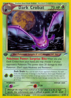 Dark Crobat - pokemon TCG Card