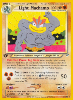 Light Machamp - pokemon TCG Card
