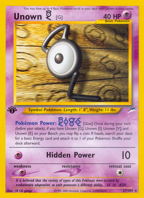 Unown [G] - Pokémon TCG Card