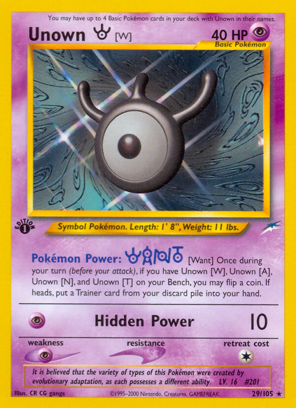Unown [W] - Pokémon TCG Card