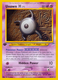 Unown [X] - pokemon TCG Card
