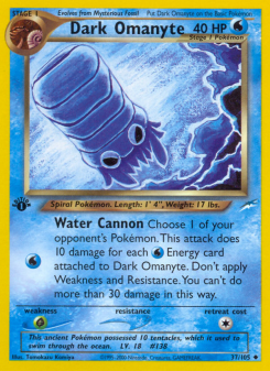 Dark Omanyte - pokemon TCG Card