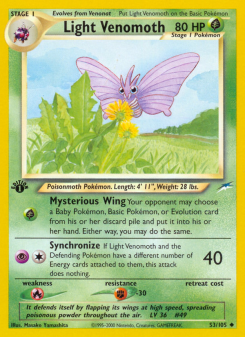 Light Venomoth - pokemon TCG Card