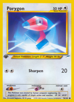 Porygon - pokemon TCG Card