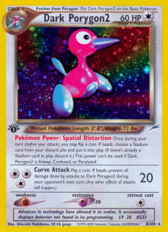 Dark Porygon2 - pokemon TCG Card