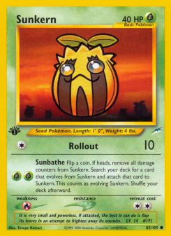 Sunkern - pokemon TCG Card