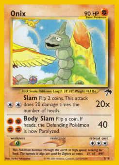 Onix - pokemon TCG Card