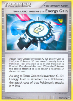 Team Galactic's Invention G-101 Energy Gain - pokemon TCG Card