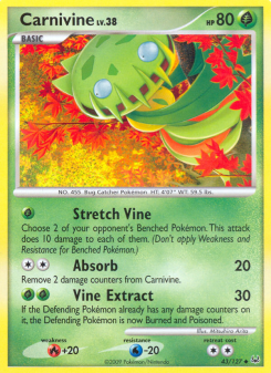 Carnivine - pokemon TCG Card
