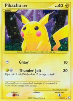 Pikachu - pokemon TCG Card
